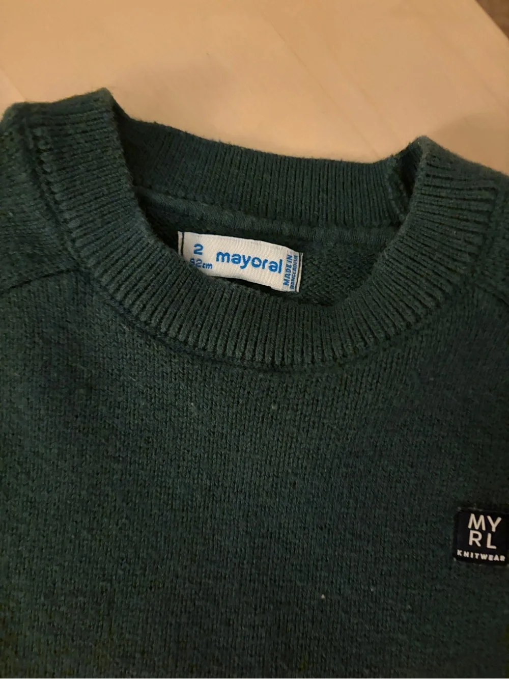 Mayoral Men's Crewneck Sweater in Forest Green